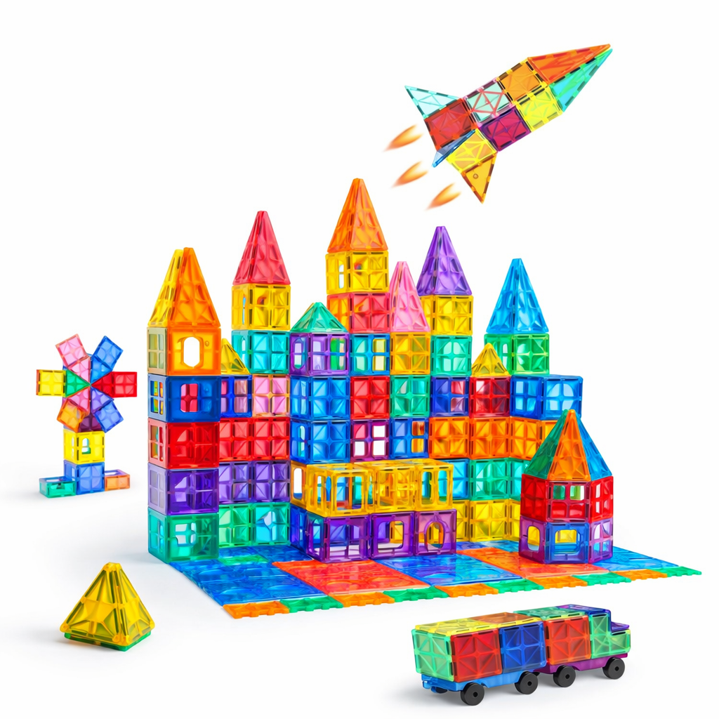 Magnetic Building Tiles Set