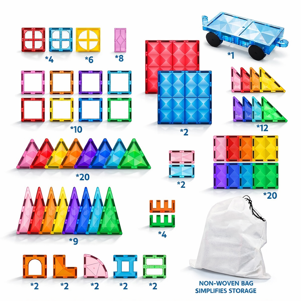 Magnetic Building Tiles Set