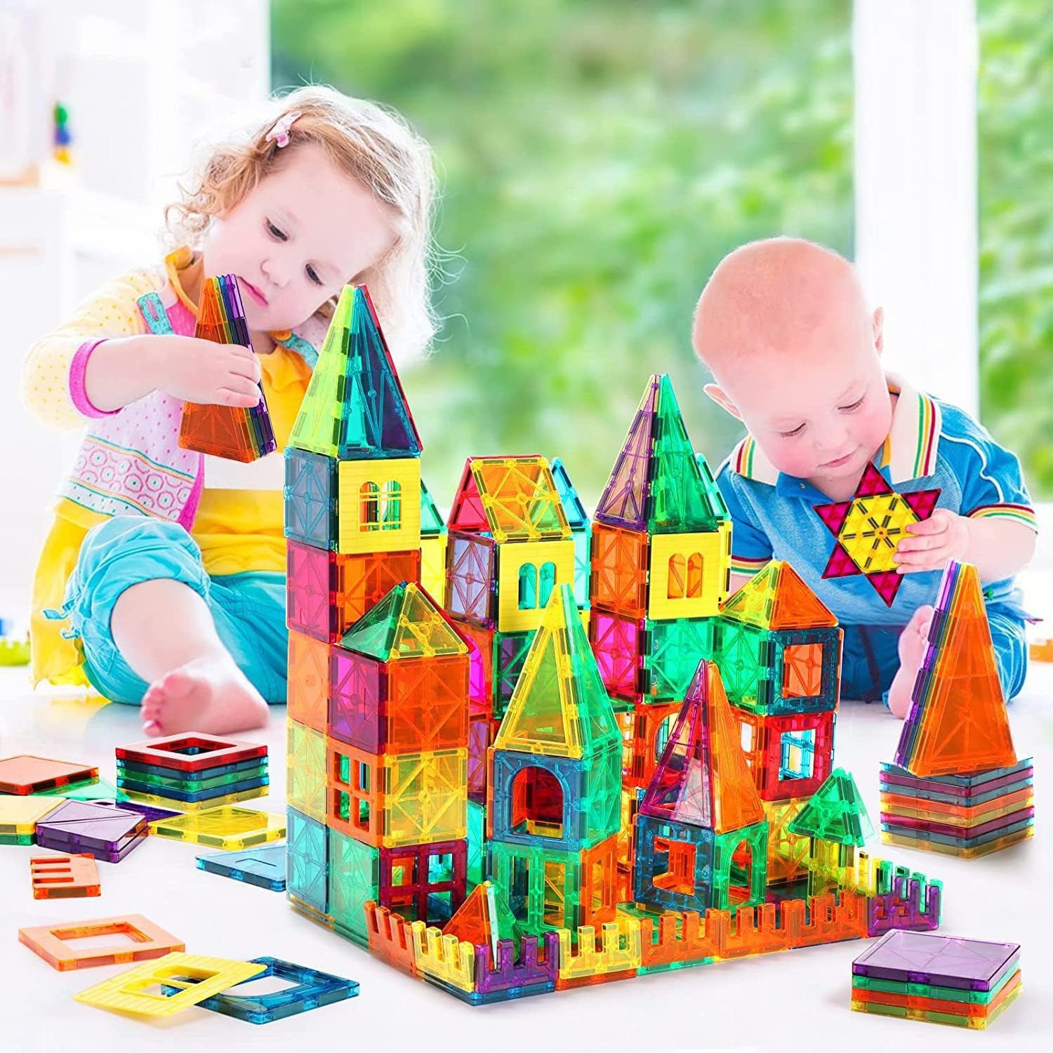 Magnetic Building Tiles Set