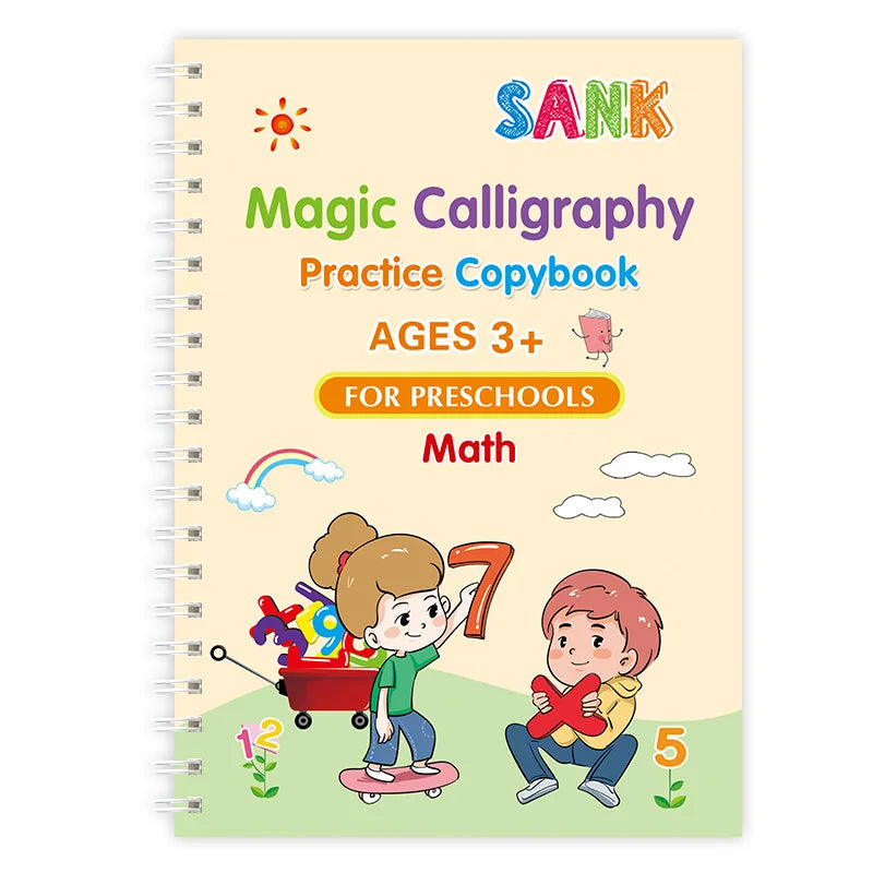 Sank Magic Practice Copybook Pen Preschools Kids Calligraphy English Verison Free Wiping Children Reusable Writing Book