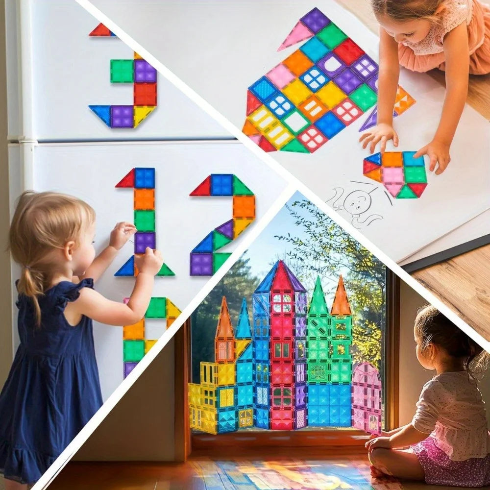 Magnetic Building Tiles Set