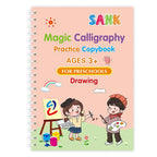 Sank Magic Practice Copybook Pen Preschools Kids Calligraphy English Verison Free Wiping Children Reusable Writing Book